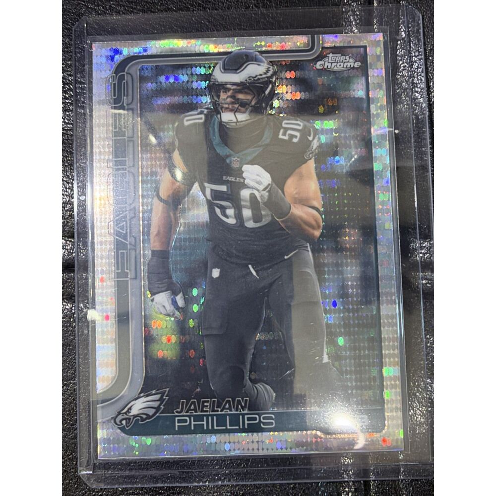 2025 Topps Chrome Jaelan Phillips Pulsar Refractor #192 Philadelphia Eagles